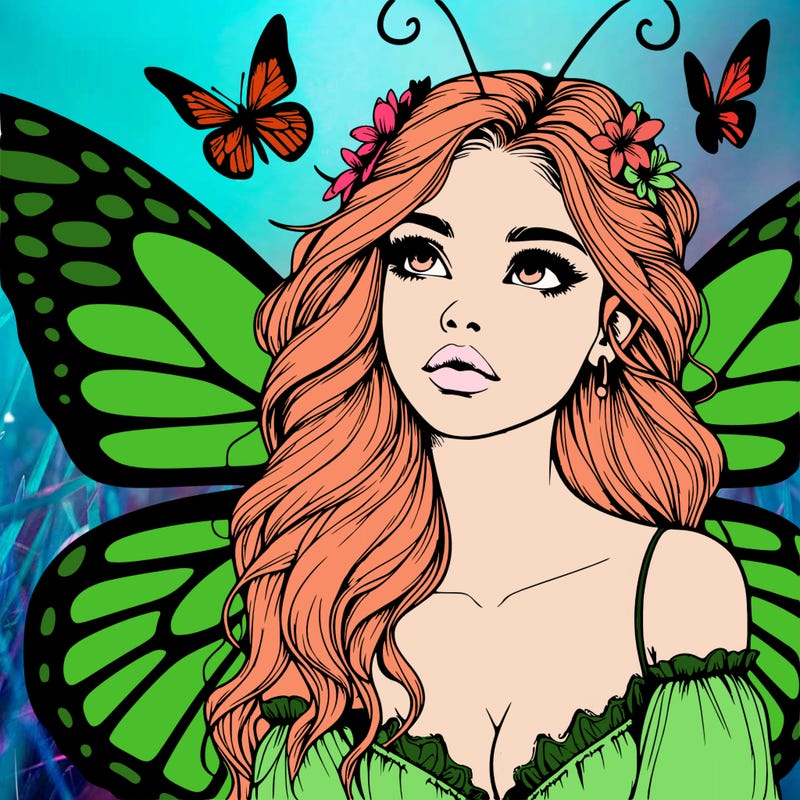 butterfly fairy realistic girl