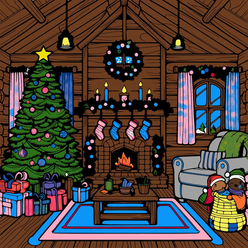 christmas house interior