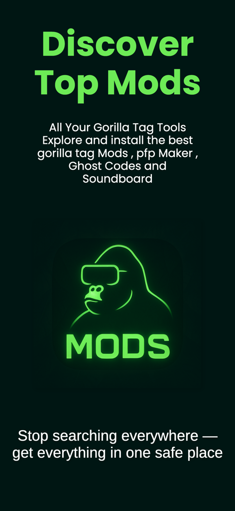 Mods für Gorilla Tag Mobile | Ghost Codes & PFP Maker