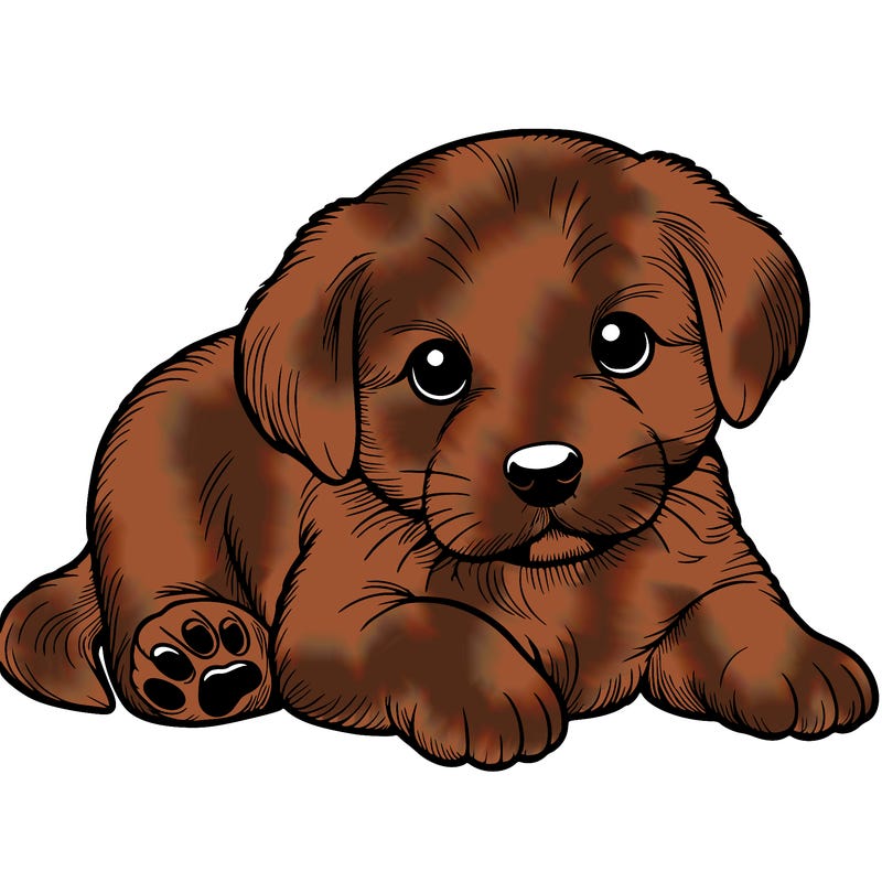 a cute realistic puppy