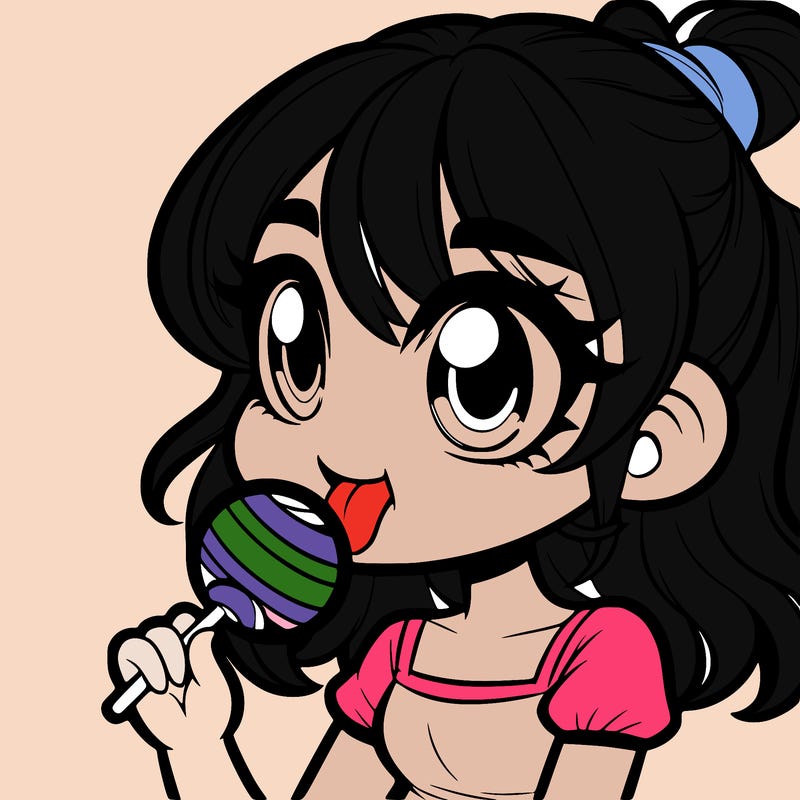 girl eating lollipop