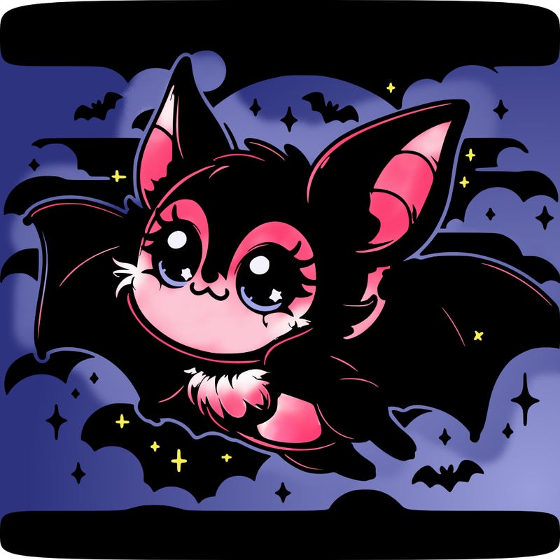 realistic cute sassy bat flying in the halloween night air