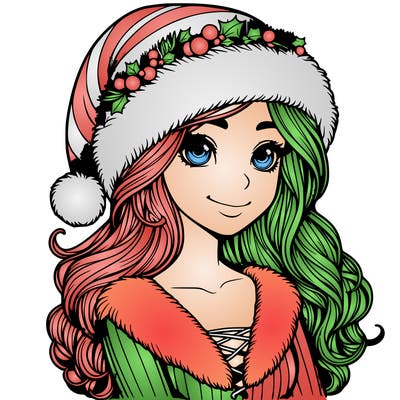 realistic christmas  girl