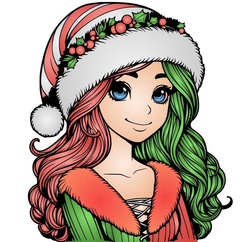 realistic christmas  girl