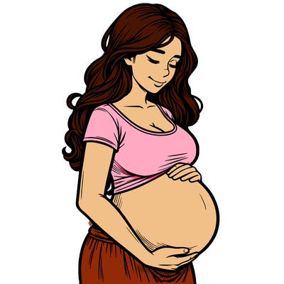 woman heavily pregnant realistic