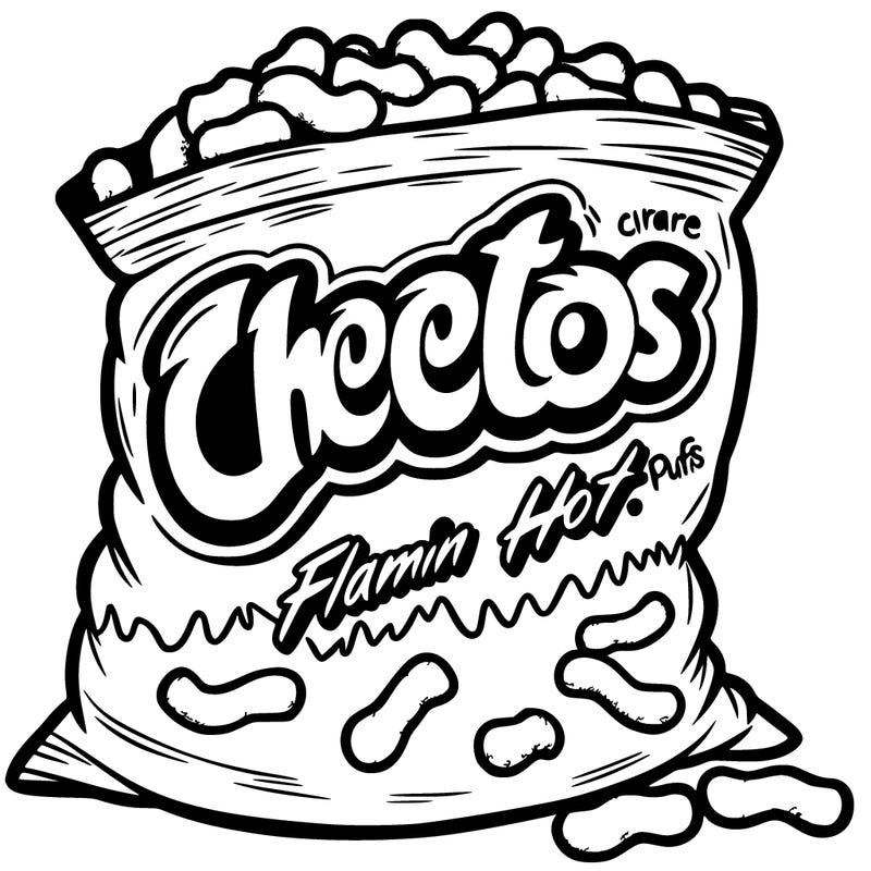 a bag of flamin hot cheeto puffs