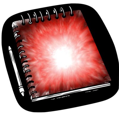 a blank sketch pad