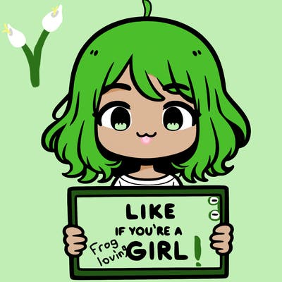 a cute girl holding a sign that says like if you’re a girl