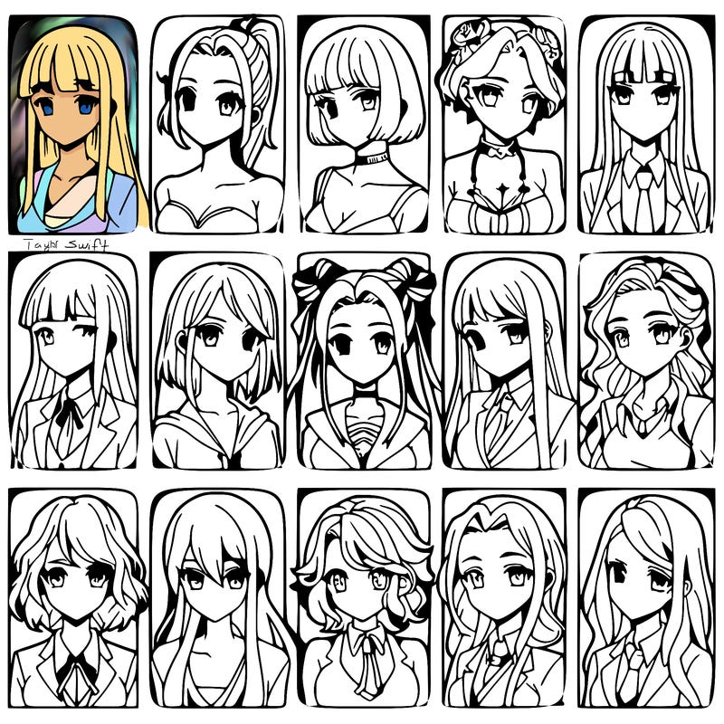 girls that look diffrent anime