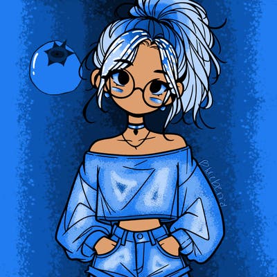 girl with a messy ponytail glasses a baggy crop top and jean shorts