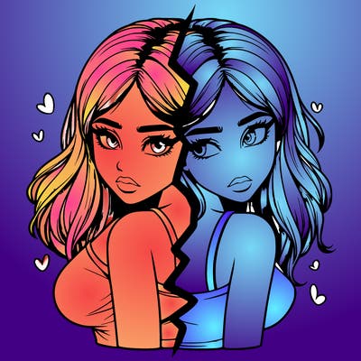 realistic girl split