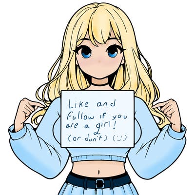 girl holding a blank sign in a long sleeve crop top