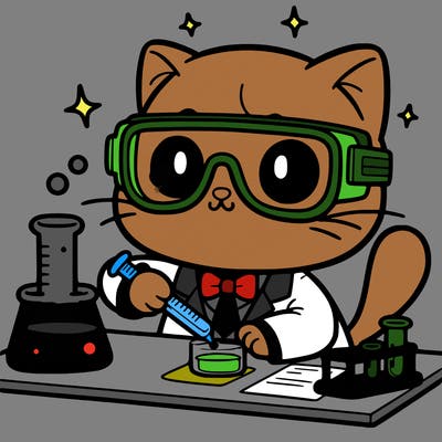 scientist cat