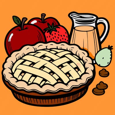 a pie of food