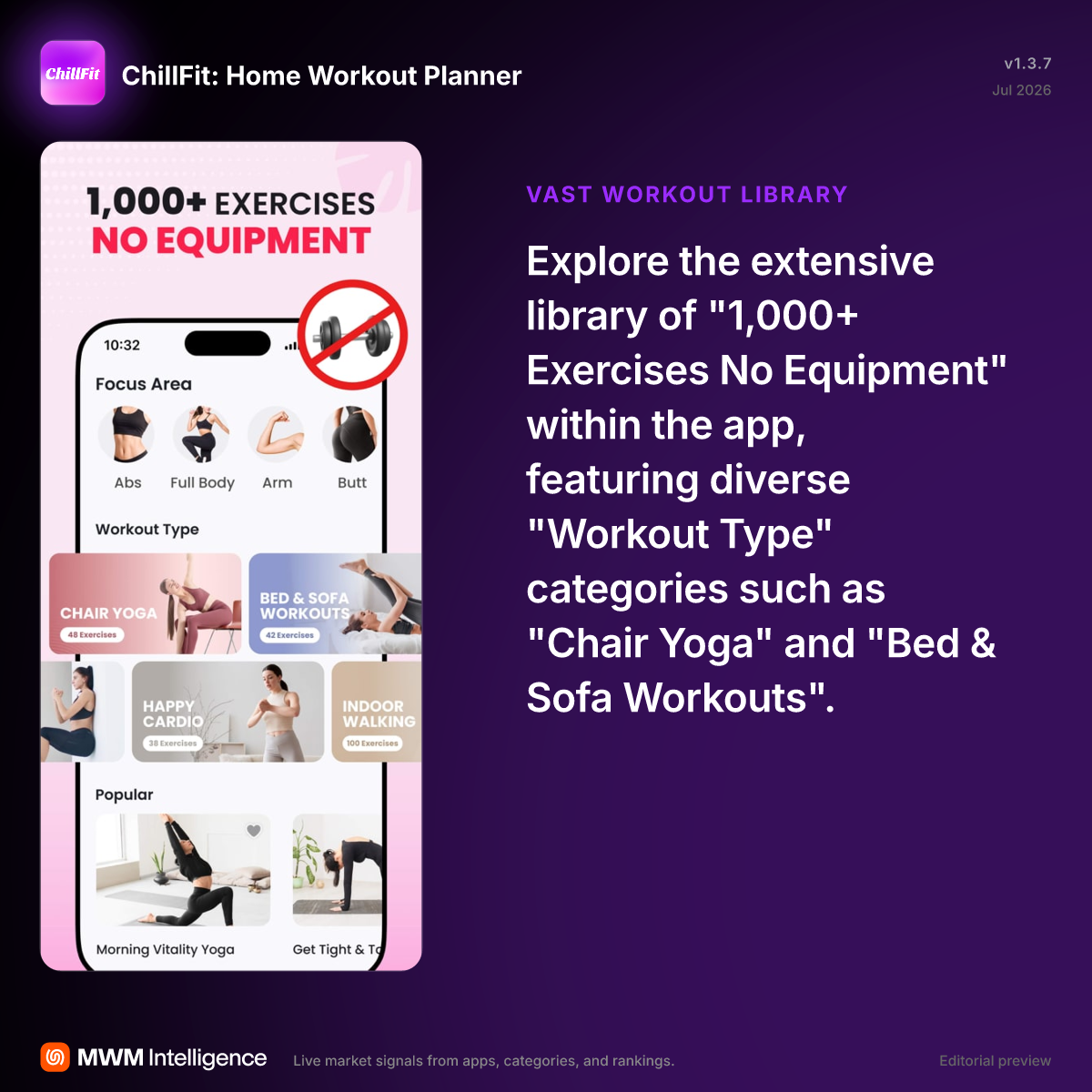 ChillFit: Home Workout Planner - Health & Fitness App | MWM