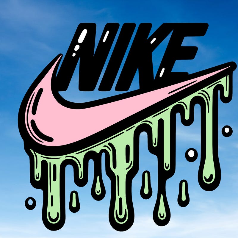 dripping nike logo