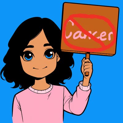 realistic girl holding up a sign
