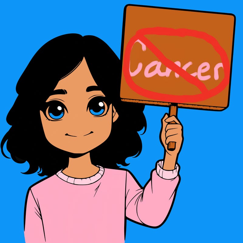 realistic girl holding up a sign