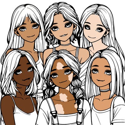a group of girls realistic