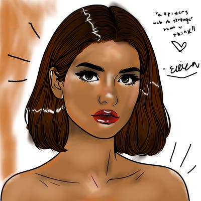 realistic portrait of woman