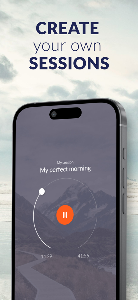 HypnoBox: Hypnosis & Sleep - HypnoBox mobile app interface displaying a personalized hypnosis session titled My perfect morning with a playback timer.