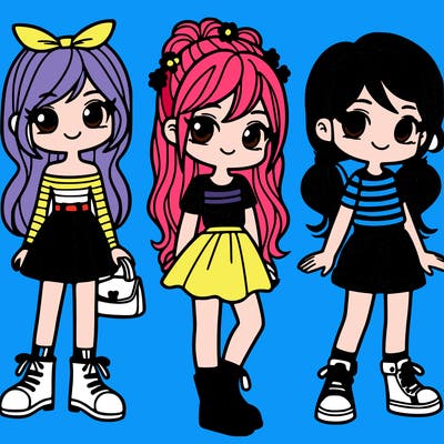 cartoon girls