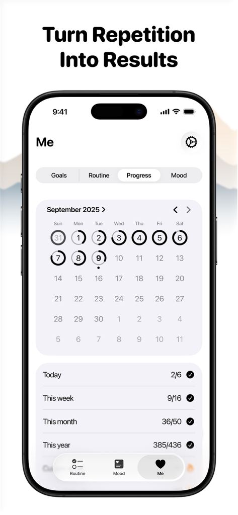 Daijobu – Daily Habit Tracker - Daijobu app interface displaying daily and yearly habit tracking progress and a calendar view.