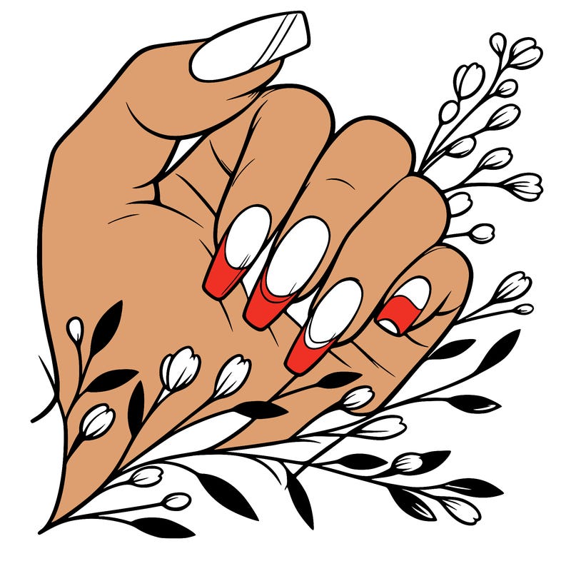 nails with french tip