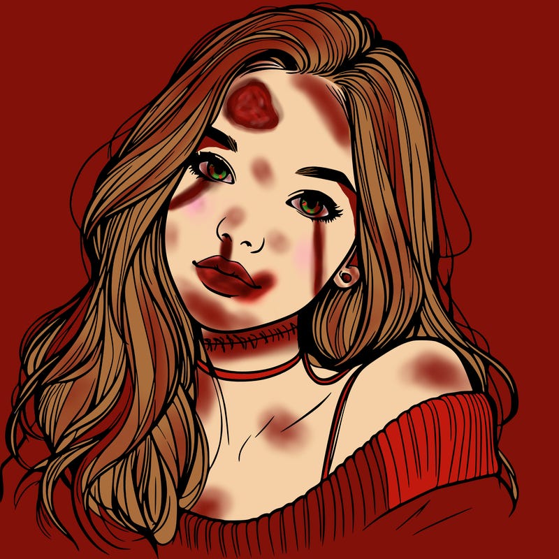 beautiful teenage woman realistic