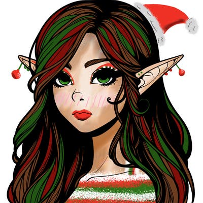 elf girl realistic dark fantasy