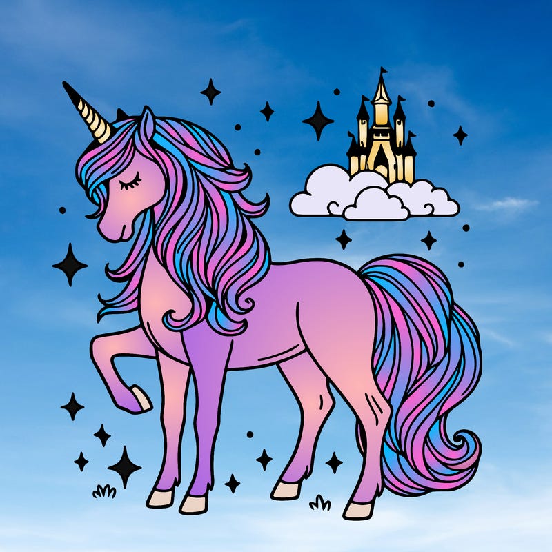 majestic unicorn standing