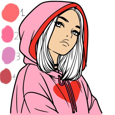 a realistic girl in a hoodie