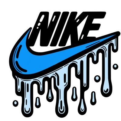 dripping nike logo