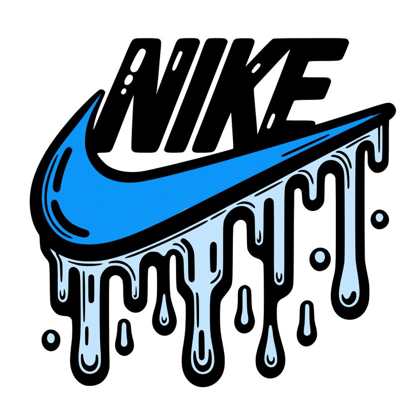 dripping nike logo