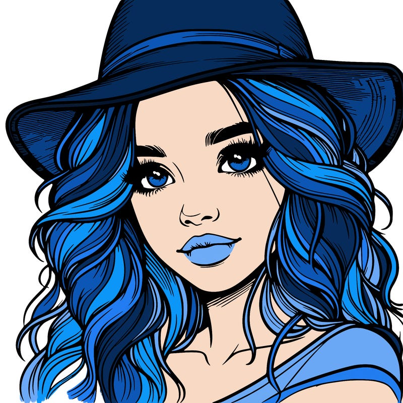 realistic girl with hat