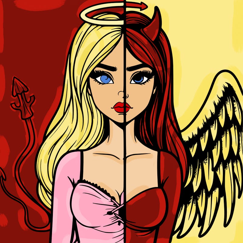devil vs angel realistic girl
