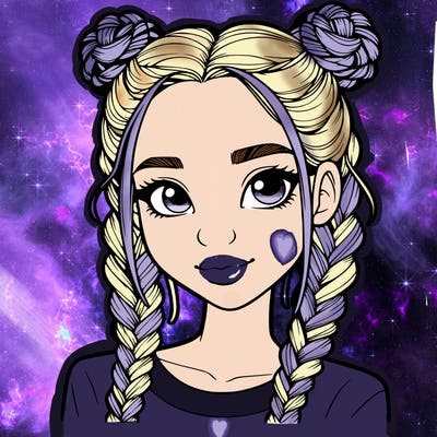 realistic girl with braids