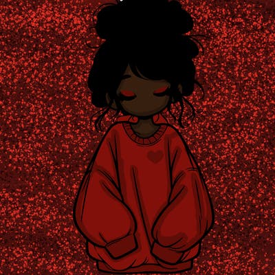 girl with baggy sweatshirt and messy bun