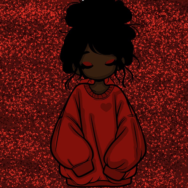 girl with baggy sweatshirt and messy bun