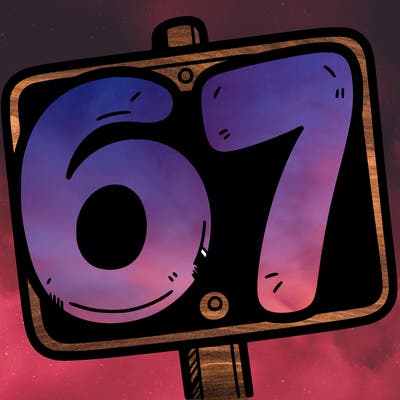 a sign that says 6 7