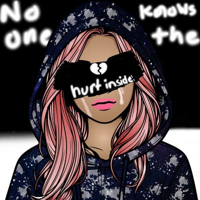 realistic girl with a hoodie