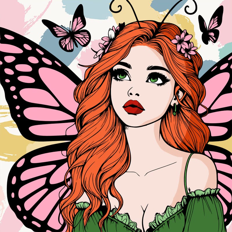 butterfly fairy realistic girl