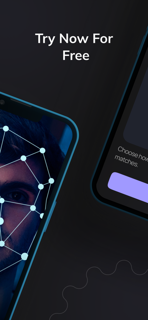 Face Check AI | ID People - Tecnologia di riconoscimento facciale AI che scansiona un volto umano su un'interfaccia di app mobile