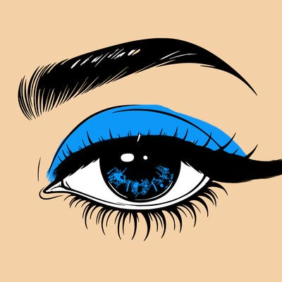 eye closed realistic