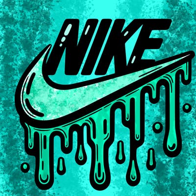 dripping nike logo