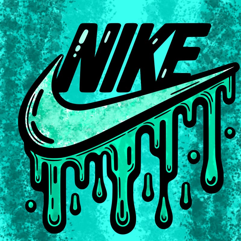 dripping nike logo