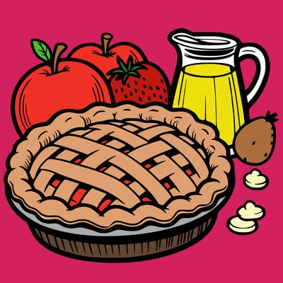a pie of food
