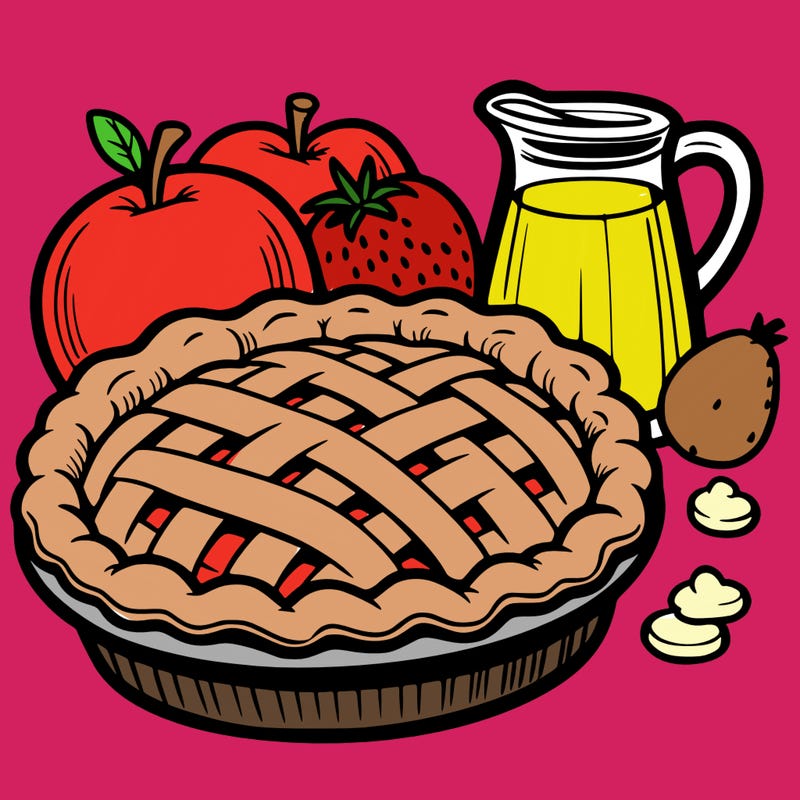 a pie of food