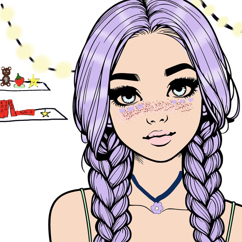 realistic girl with braids