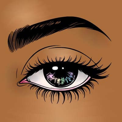 eye closed realistic